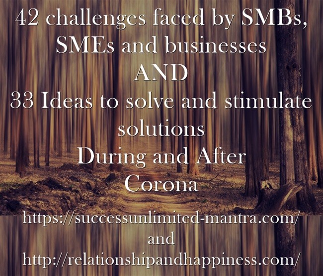 CEOs, SMEs, SMBs and Business owners identify and find solutions to challenges killing your business created because of corona 