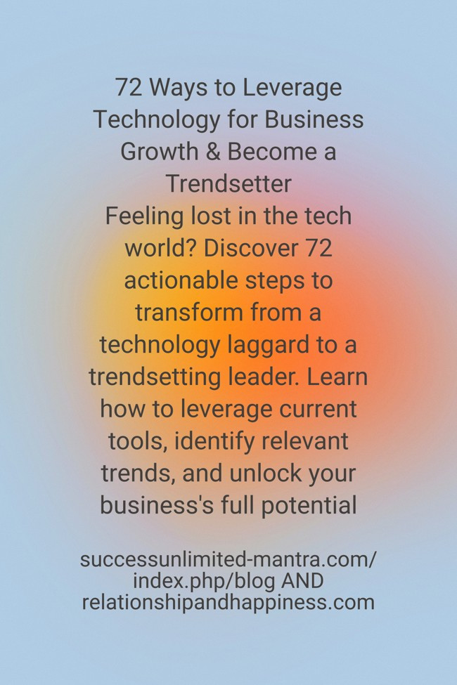 72 Ways to Leverage Technology for Business...