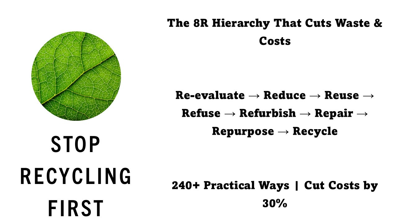 Stop Recycling First: The 8-Step Hierarchy That Actually Cuts Waste & Saves Money